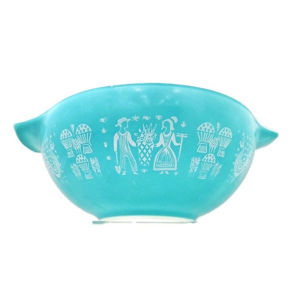 Pyrex Other - Pyrex Butterprint 4 Qt Cinderella Bowl 444, Turquoise Pyrex